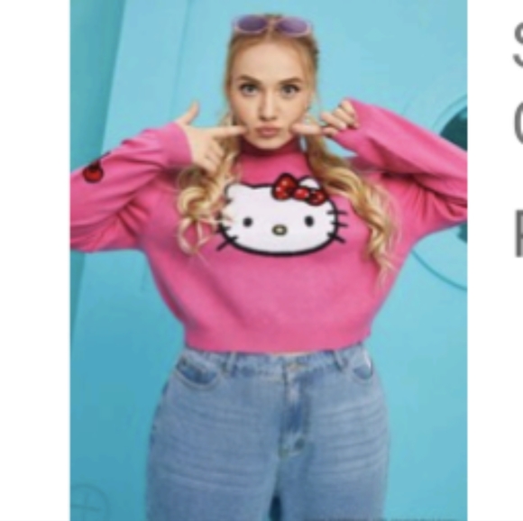 Hello Kitty Sanrio Crop Sweater - Picture 3 of 3